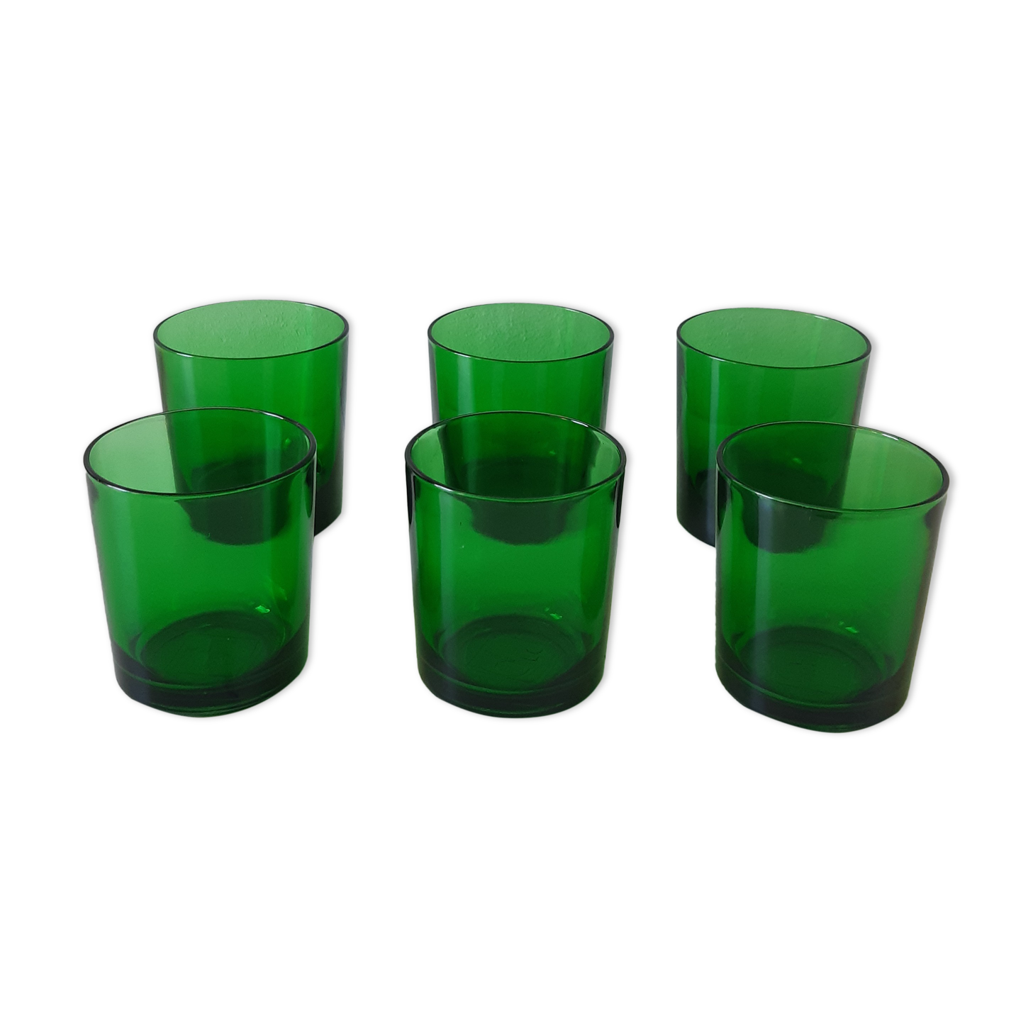 Lot de 6 verres à eau vintage
