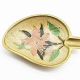 Vintage partitioned brass trinket bowl
