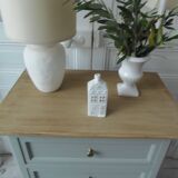 Louis Philippe style chest of drawers, 4 drawers in verdigris