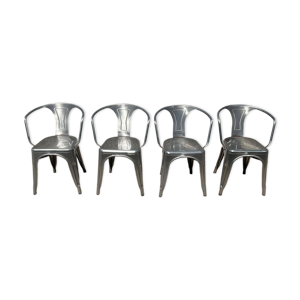 4 chaises en métal de - style industriel