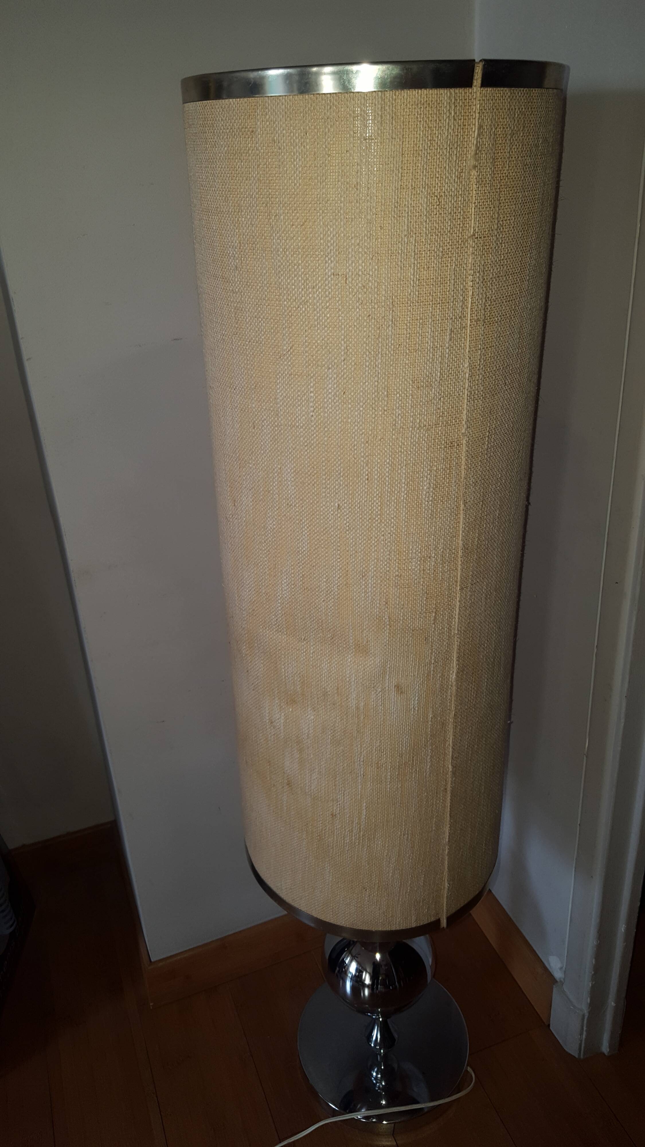 Vintage chrome lamppost from the 70s with its dayof