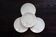 4 vintage dessert plates Sarreguemines - White earthenware with red pattern n