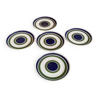 Assiettes Salins bleues et vertes