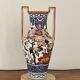 Vase Gien 29 cm "Pivoines", restaurations