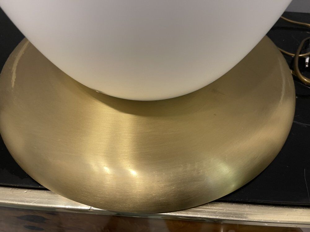 Murano Glass Egg Shaped Table Lamps, 1980s, Set of 2