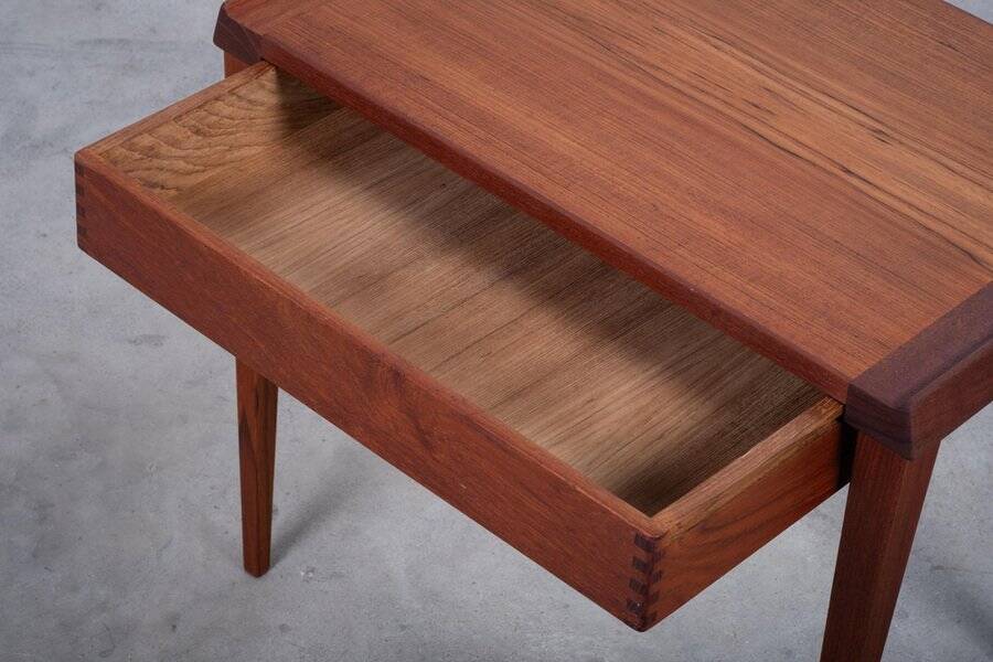 Teak Side Table with Drawer, Denmark, 1960s