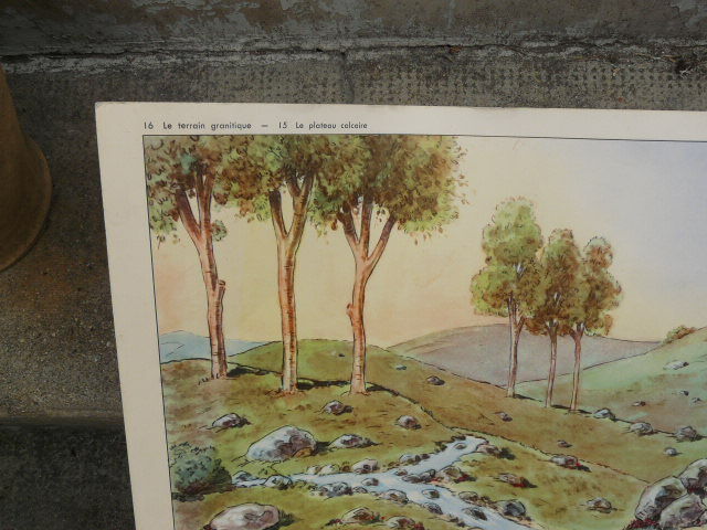 Rossignol school poster N°15 and 16 the limestone plateau and granite terrain