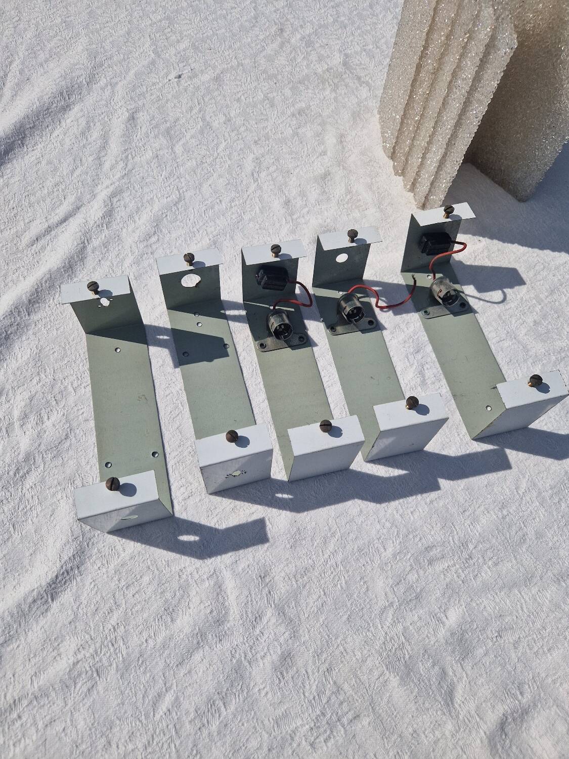 Lot of 5 Vintage Perspex Wall Lights from the 60s and 70s