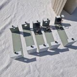 Lot of 5 Vintage Perspex Wall Lights from the 60s and 70s