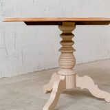 Old wooden pedestal table