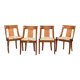 4 chaises en acajou de style Empire