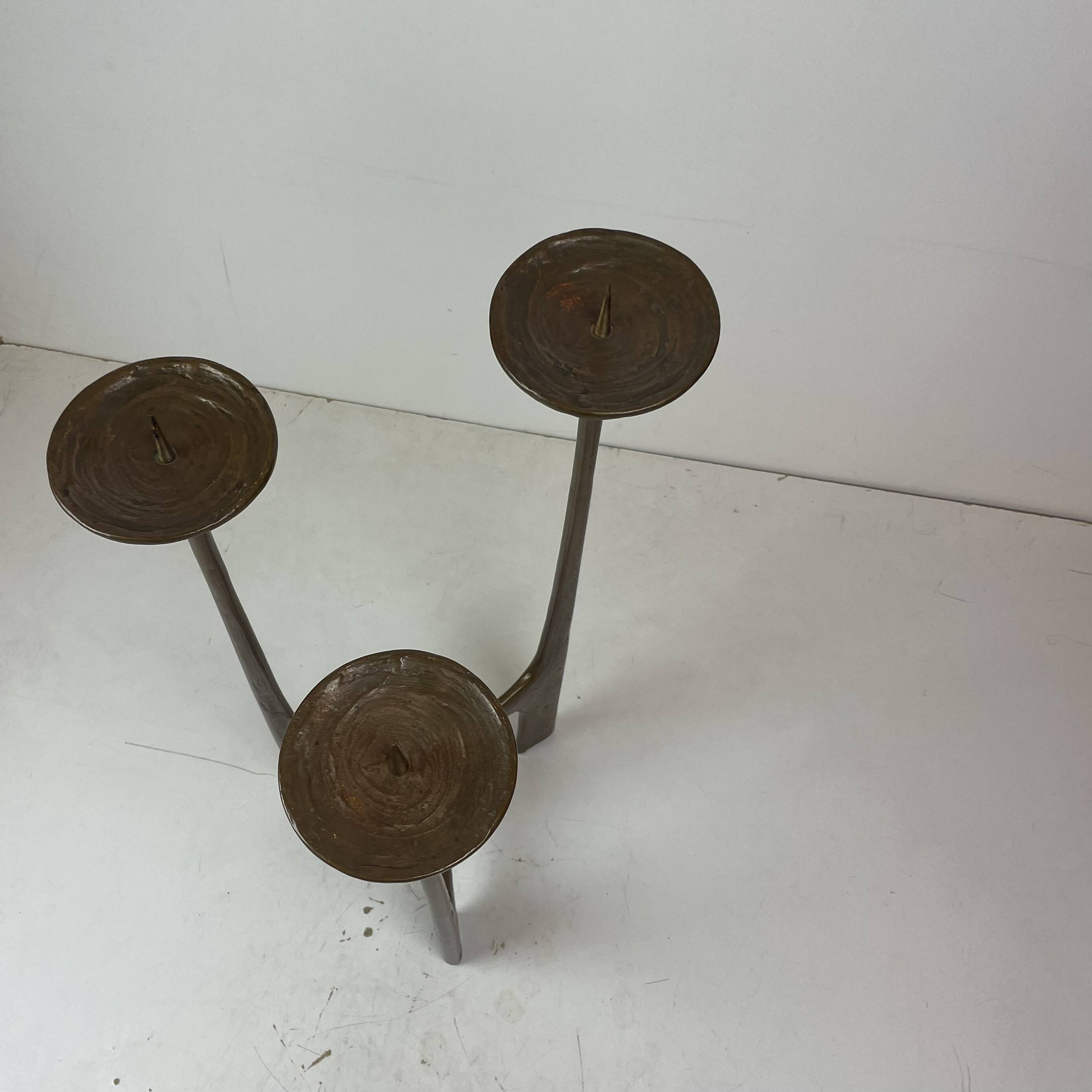 Brutalist Floor Candle Holder by Michael Harjes, Germany, 1960