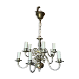 Lustre style hollandais en laiton  10 bougies