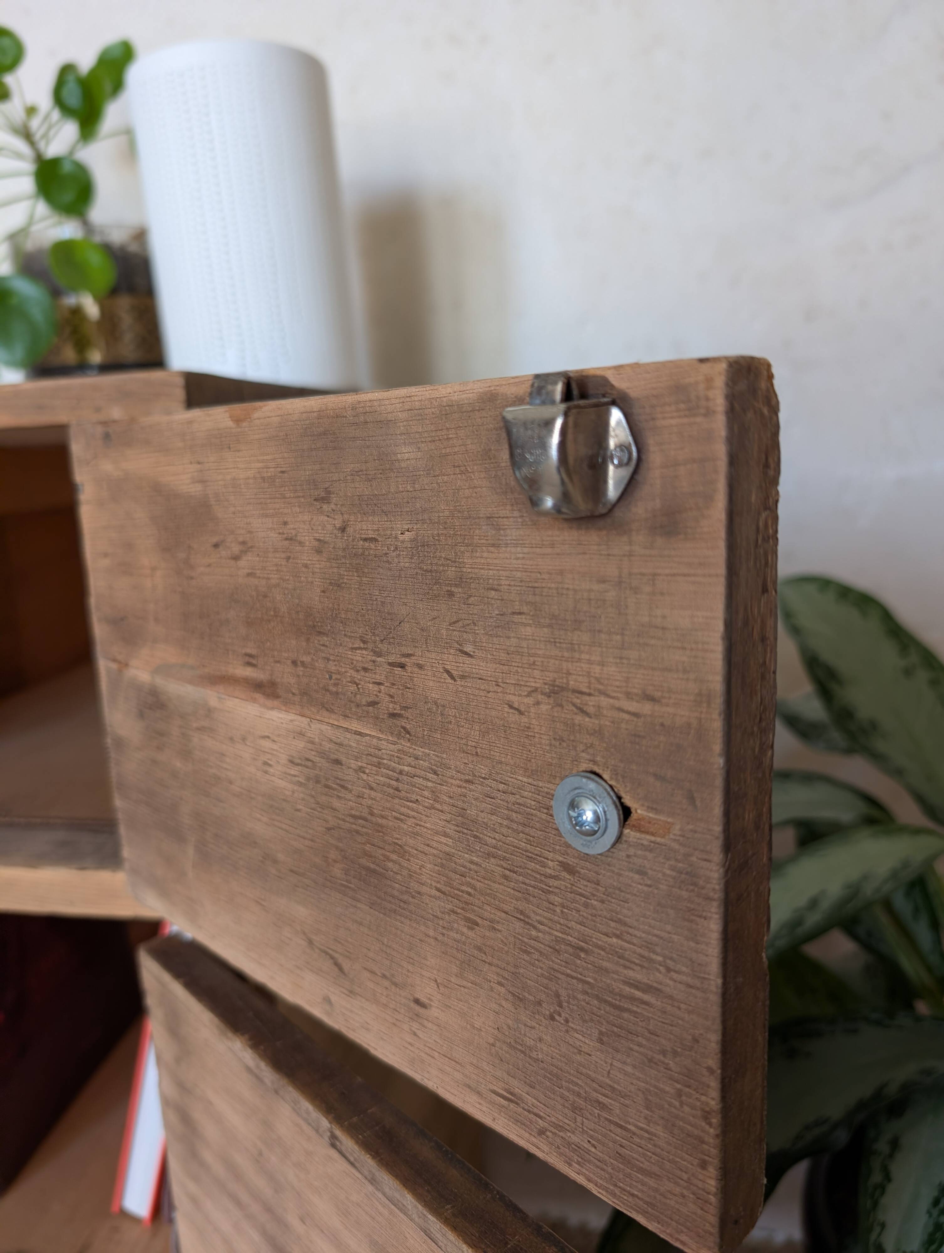 Old small workshop furniture made of wood.
