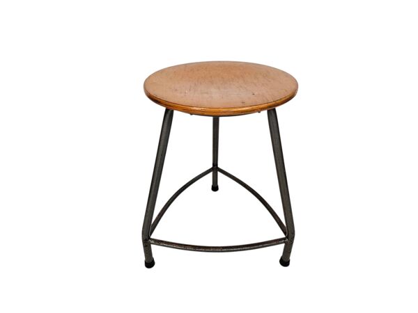 Ahrend De Cirkel - Industriel - Tabouret - Bois - Métal - Années 60
