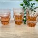 Set de 6 verres vintage Luminarc étoile rose