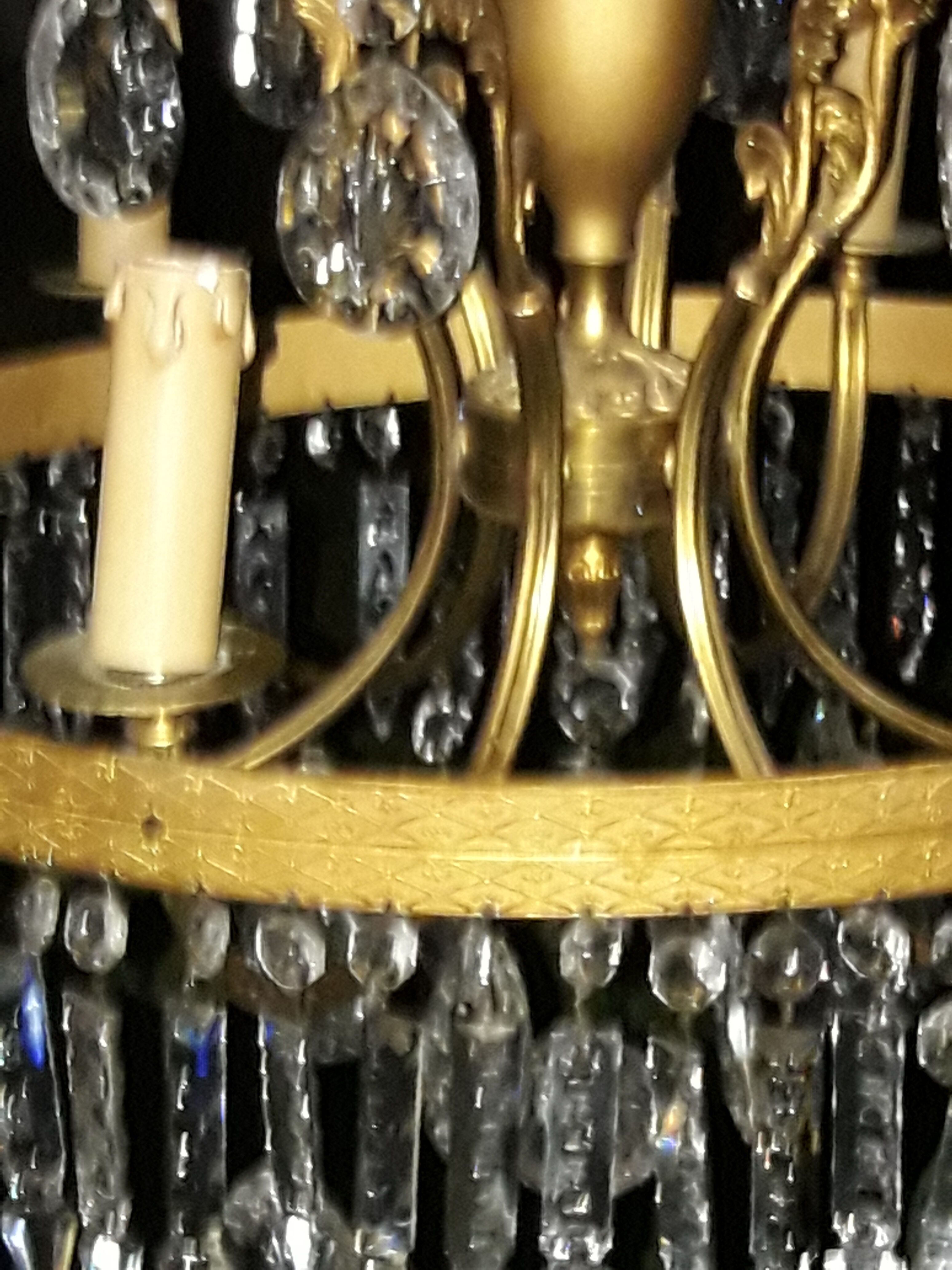 Bronze chandelier and 19th century stamps 6 fires