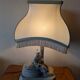 2 enamelled porcelain lamps