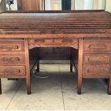 Secret desk "ro l-top", in solid oak, 1910-1920