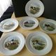 Set of 6 Fat Faith Plates, Gizzards in Sologne Porcelain