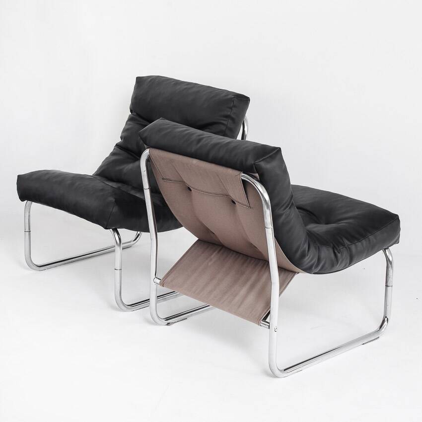 Pair of Pixi armchairs by Gillis Lundgren for IKEA. Sweden, 1970s