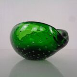 Green Sommerso Murano Glass Ashtray, Italy, 1960s