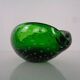 Green Sommerso Murano Glass Ashtray, Italy, 1960s