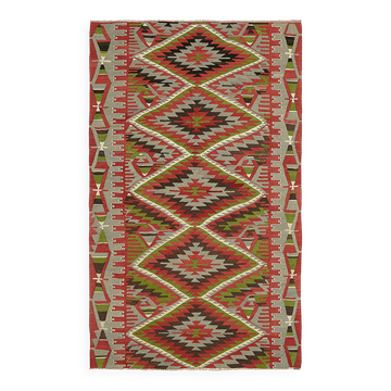 Turkish Handmade Vintage Anatolian Kilim 178 cm x 286 cm