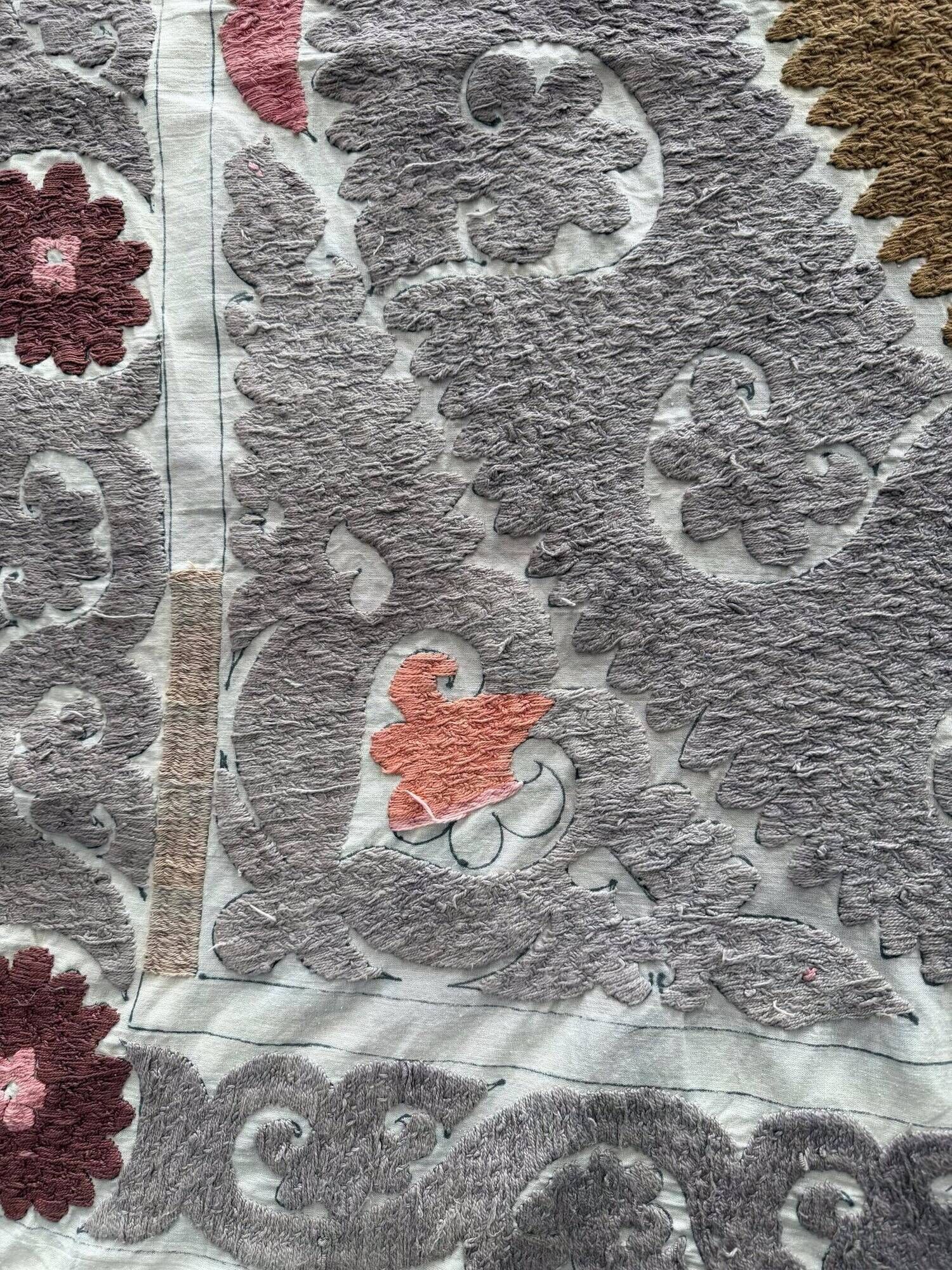 Vintage hand-embroidered tablecloth 126x140 cm