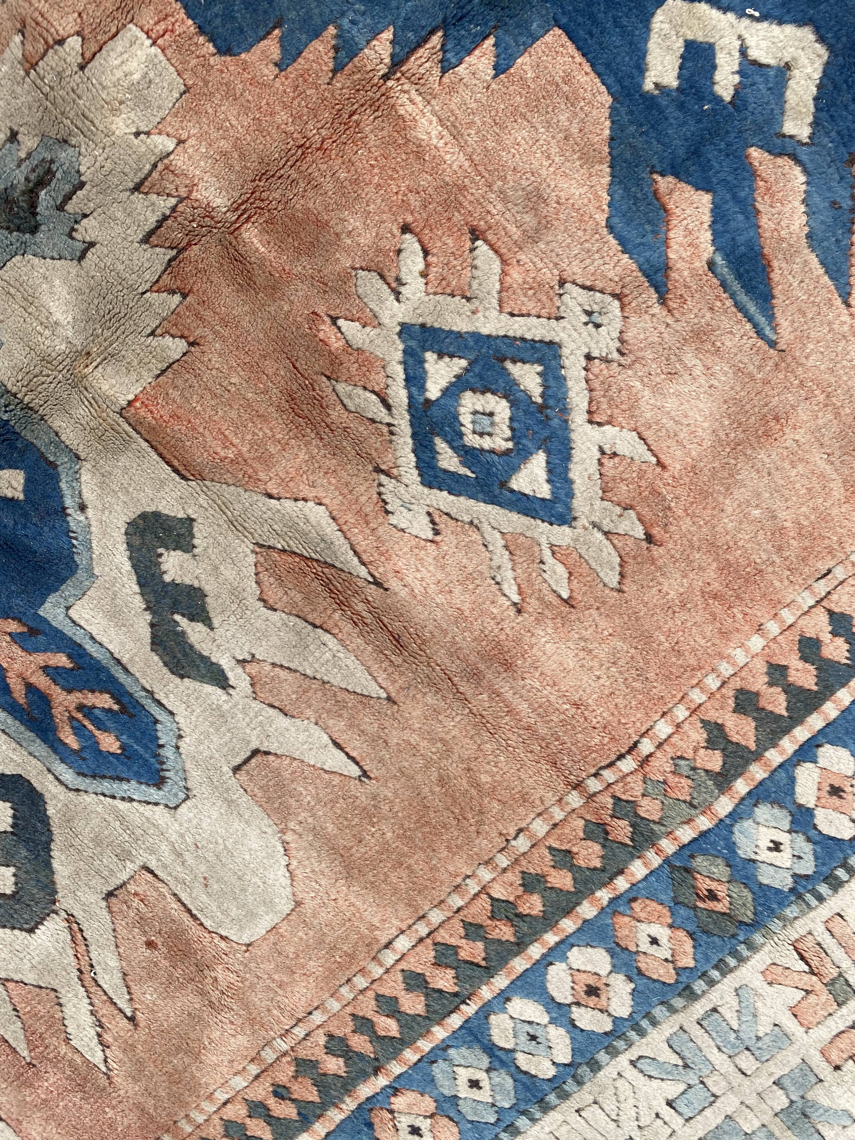 Vintage Turkish carpet Kars Anatolia handmade 224x324 cm