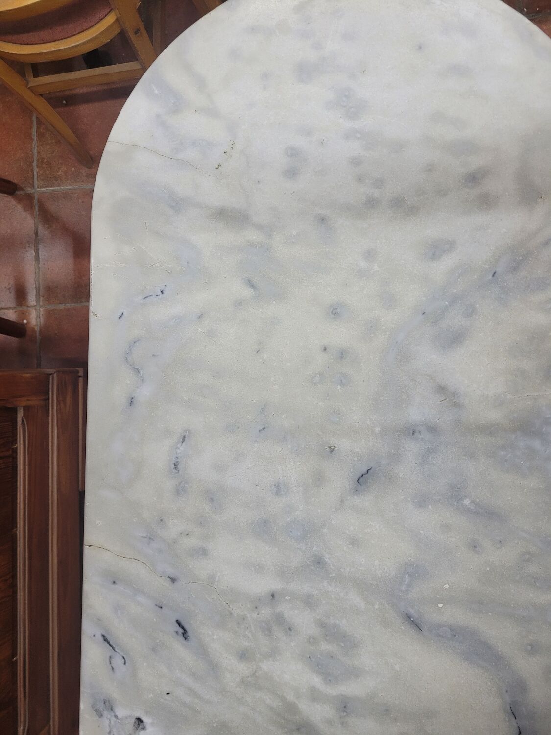 Bistro table marble top, 120×60cms
