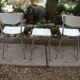 Lot of two formica chairs and a stool.vintage 60