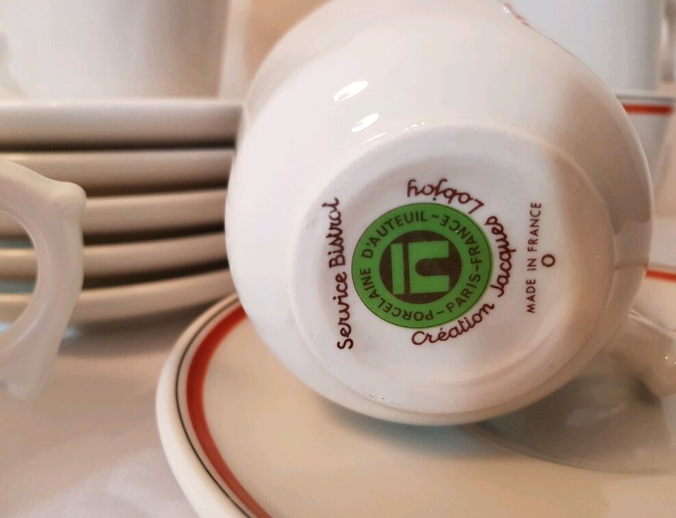 Chocolate bar porcelain of Auteuil service 70s