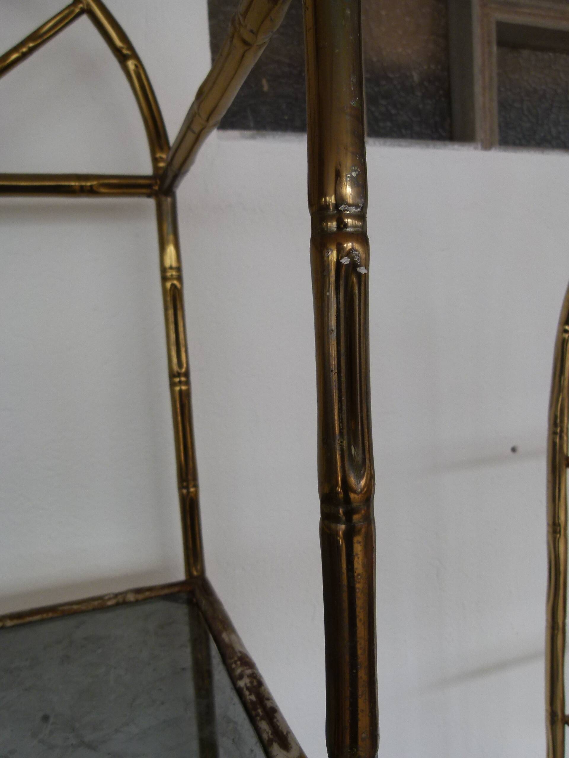 Brass imitation bamboo store display stand