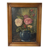HST PAINTING signed Bouquet of Flowers Still Life