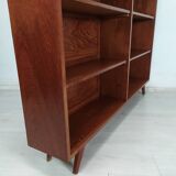 Teak compass foot bookcase shelf