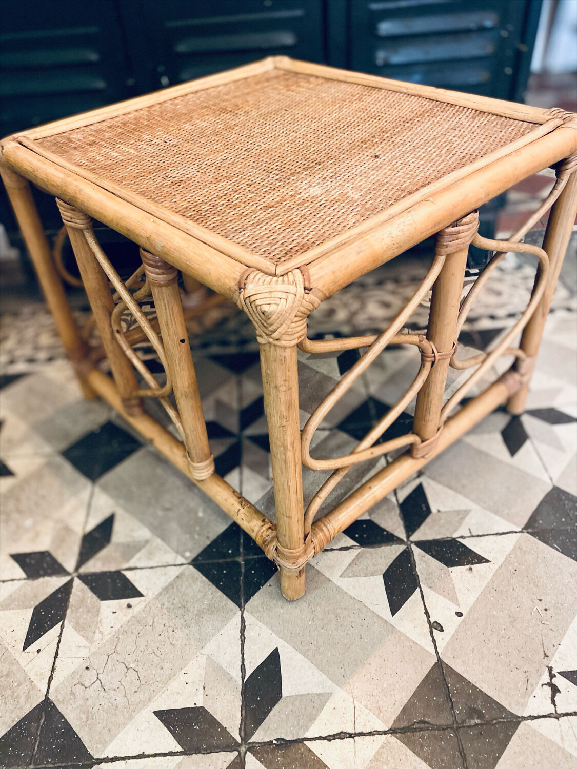 Small rattan coffee table