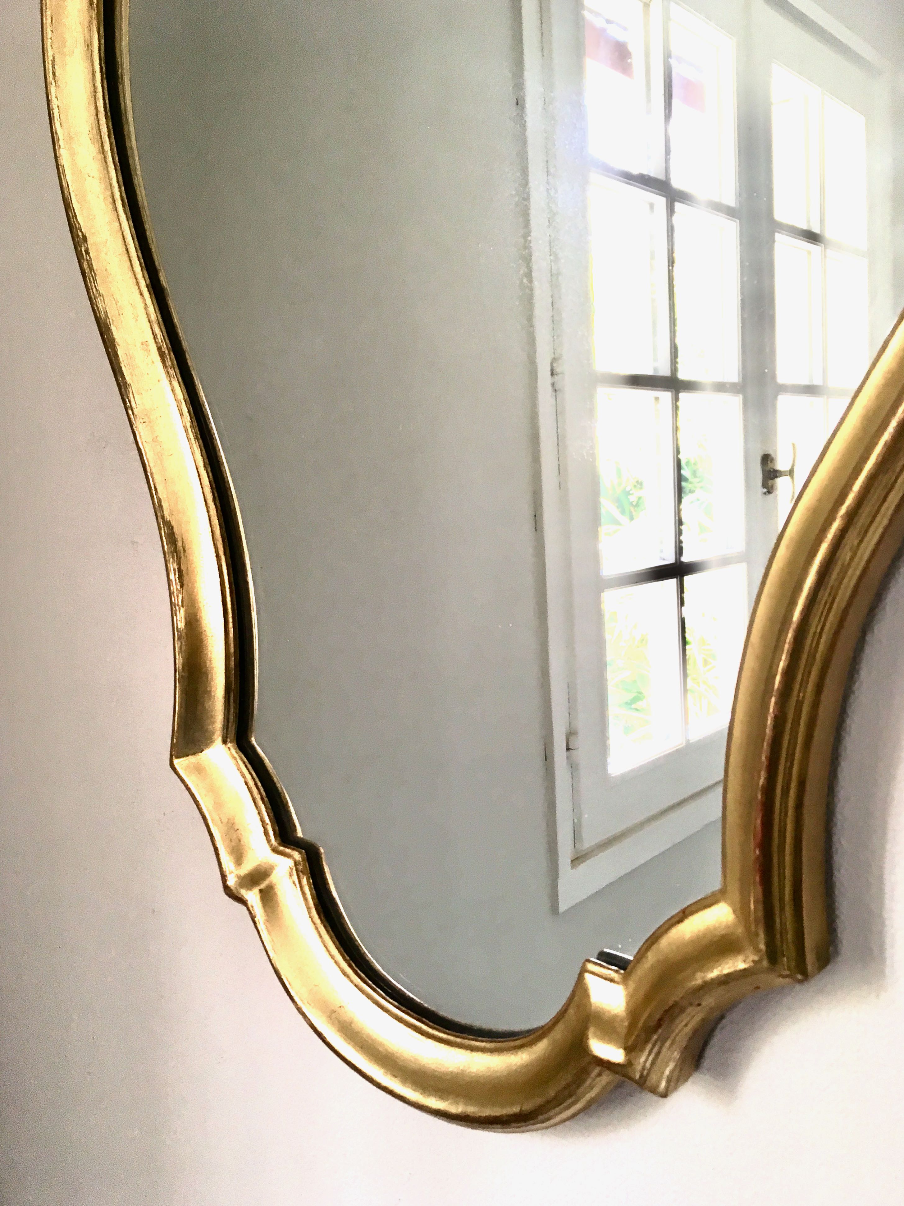 Miroir baroque cadre bois doré 52x74cm