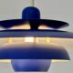 Suspension danoise El-Light bleu cobalt, années 1970
