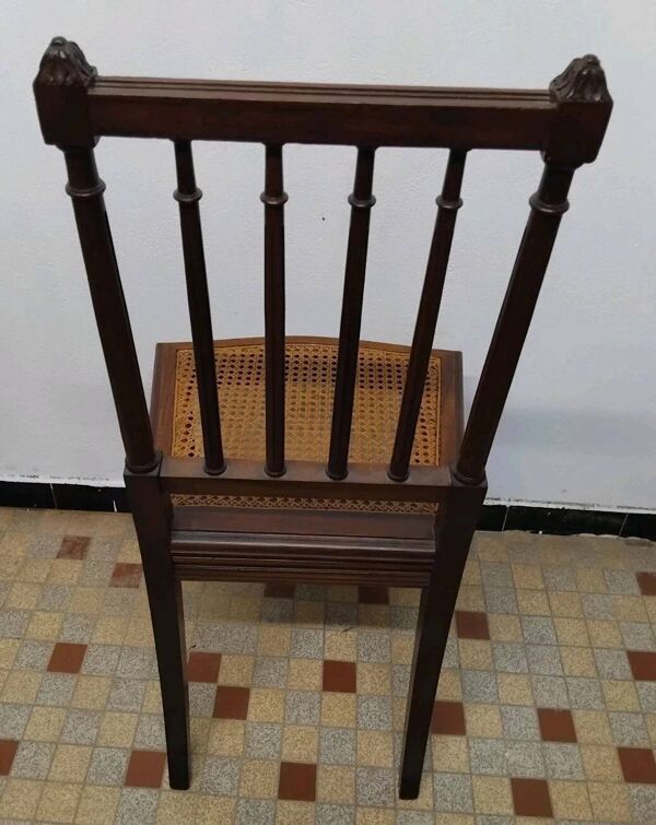 Ancienne Chaise Style Louis XVI Assise Cannée
