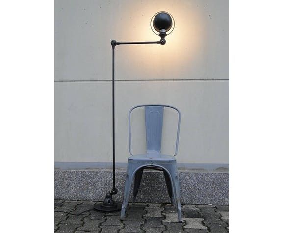 Lamp Jielde vintage graphite e-reader 2 arms of Jean Louis Domecq 1960