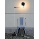 Lamp Jielde vintage graphite e-reader 2 arms of Jean Louis Domecq 1960
