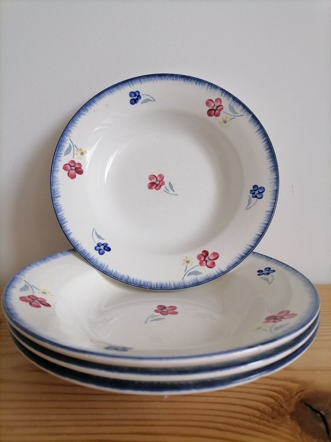Set of 4 plates Digoin Sarreguemines