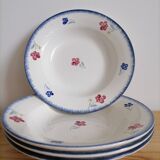 Lot de 4 assiettes creuses Digoin Sarreguemines