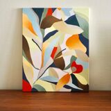 Blue jungle painting