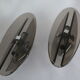 Pair of smoked glass and vintage chrome wall lamps