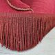 Fauteuil relax danois des années 1960, état d'origine, velours d'ameublement rouge.