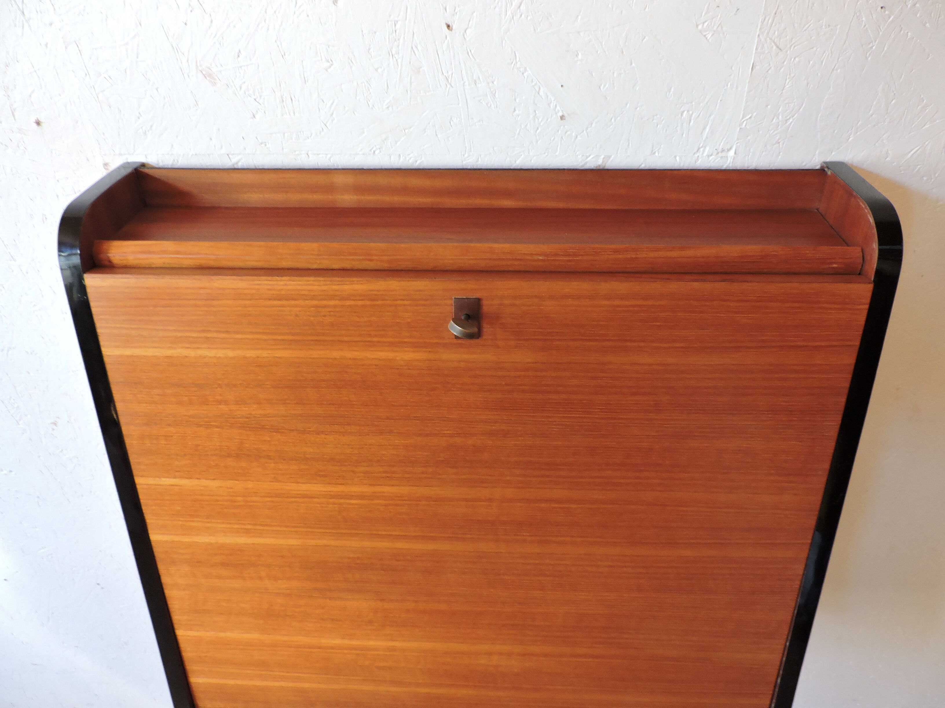 Teak wall-mounted secretary from the 50s / 60s
