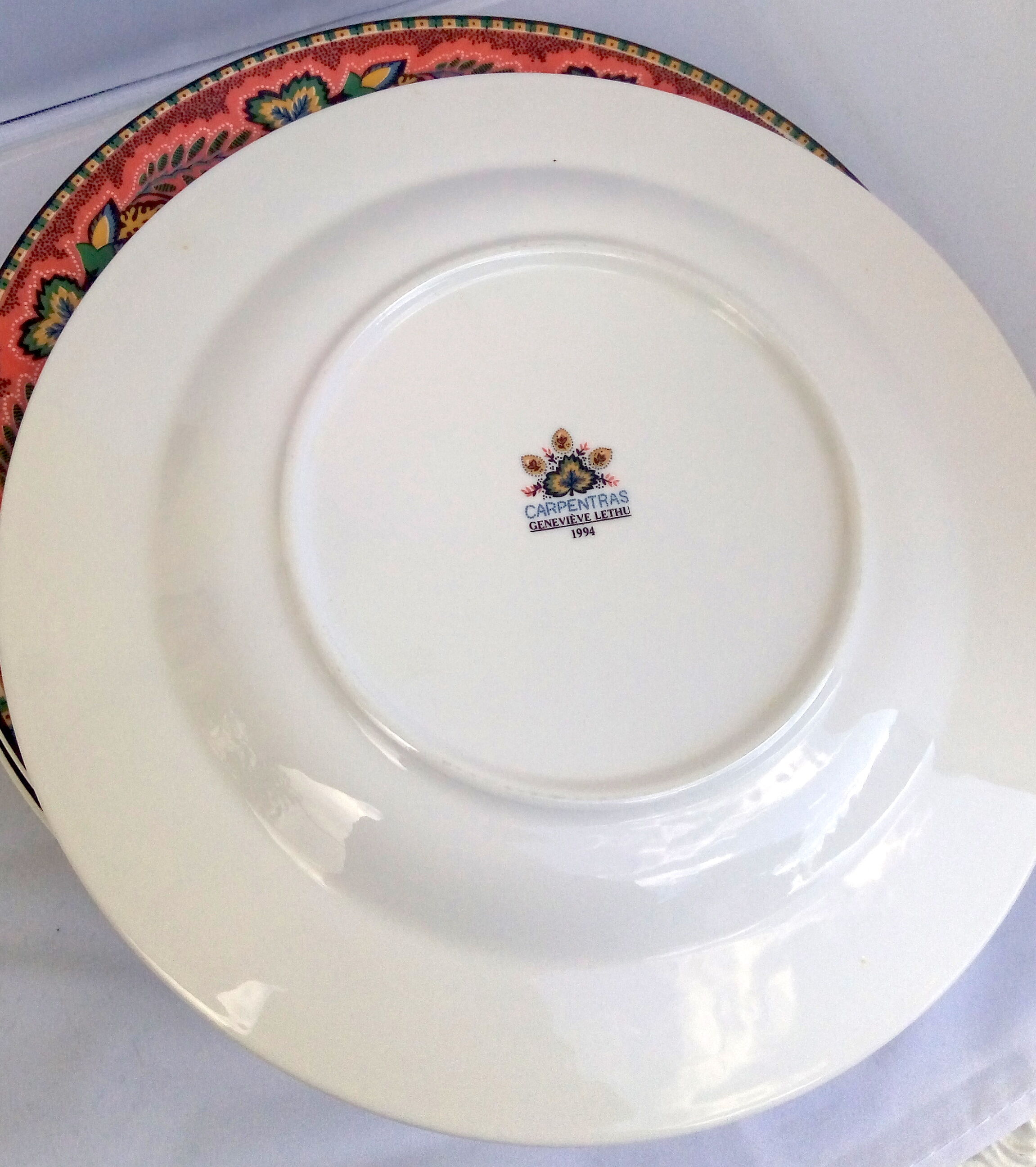 8 assiettes Carpentras de Geneviève Lethu