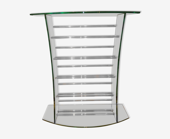Console toute en verre trempé très design des années 2000